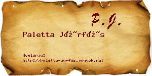 Paletta Járfás névjegykártya